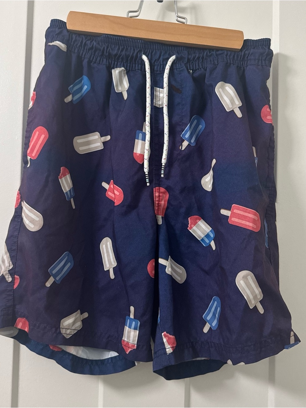 Original Use Mens S Swim Trunks Shorts 4th Of July Red White Blue Popsicles